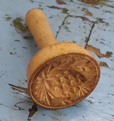 Antique vintage wooden butter - wooden,