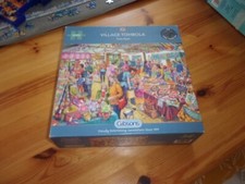 GIBSONS VILLAGE TOMBOLA BY TONY RYAN 1000 PIECE GIBSONS JIGSAW PUZZLE SMALL BOX