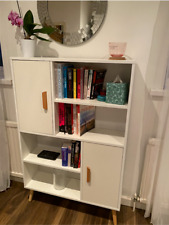 Vintage Retro Bookcase Small Wooden Side Cabinet Display Storage Shelving Unit