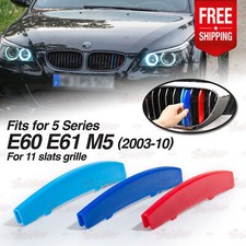 Fits BMW 5 Series E60 E61 M5 2003-10 Kidney Grille M Sport 3 Colour Cover Clips