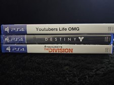PS4 games bundle x 3 games, The devision, OMG youtubers life, Destiny very good