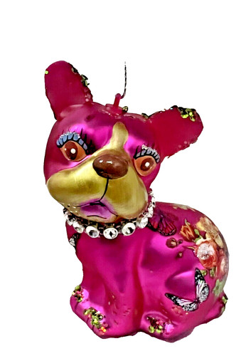 French bulldog bright pink - french,