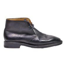 CROCKETT & JONES Lace-Up Boots Black Leather Mens UK 8.5