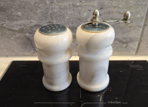 Stone marble salt shaker and - stone, /