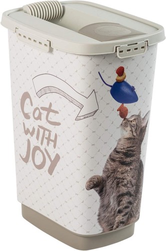 Pet food container with - pet, lid