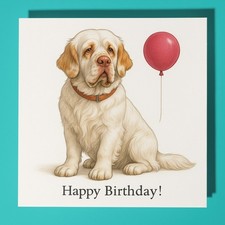 Clumber Spaniel Dog - Happy