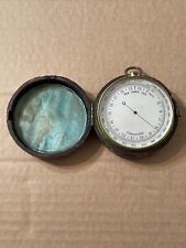 Antique Pocket Travel Size Compensated Barometer W/ Altimeter??  Original Case