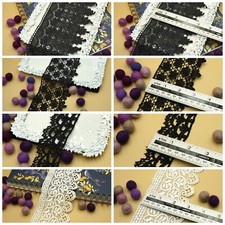 Black & White Daisy Lace Trim