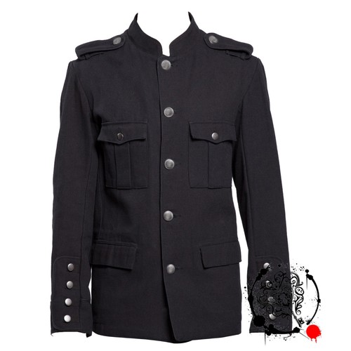 Men gothic black military - men's,
