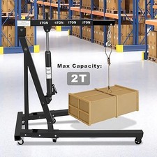 2Ton Mobile Hydraulic Folding Engine Crane Stand Jack Workshop Hoist Lift Lifter
