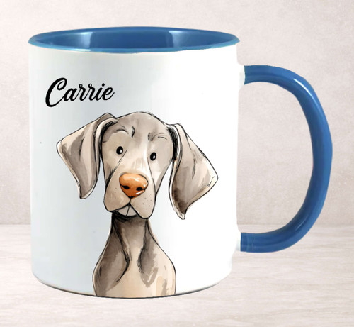 Personalised mug weimaraner - personalised,