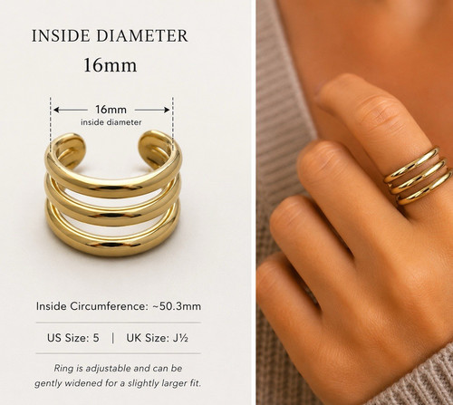 Gold plated adjustable - gold, sizable