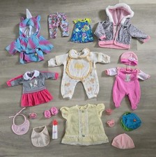 DOLLS CLOTHES & ACCESSORIES BUNDLE romper DRESS missy kissy DUMMMY bottle BABY