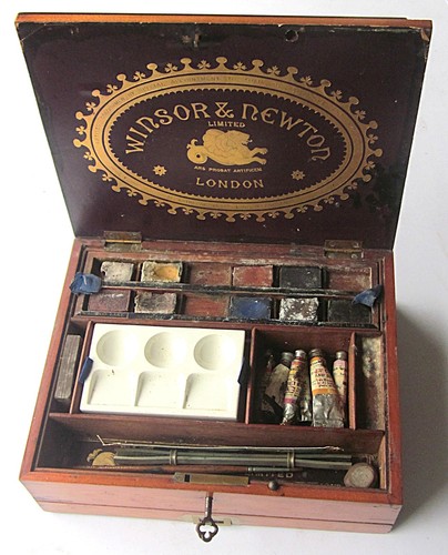 19thc antique artists box - antique,