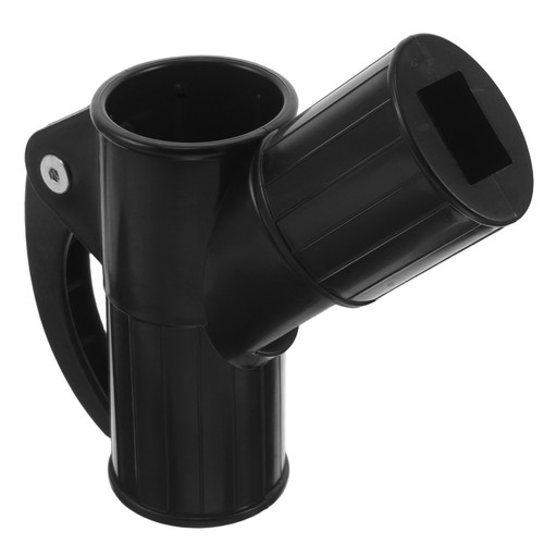 Black plastic patio umbrella - plastic,