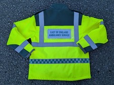 EAST OF ENGLAND AMBULANCE SERVICE Hi Vis Encapsulated Hook Backing Badge,25x10