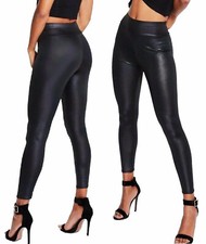 Black Wet Look Leggings Shiny