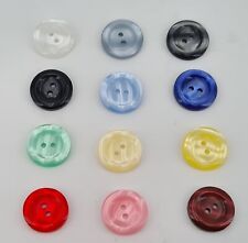 10 x Buttons Easy Match 2 Tone with 2 Holes 14 Colours 4 Sizes