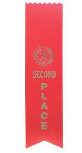 2nd second place red award - red,