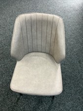 Grey leather dinning chair 
