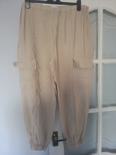 Ladies Cream Combat Cargo