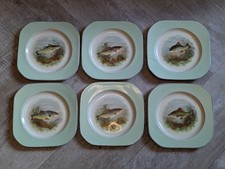 Antique Set of 6 Plates Art