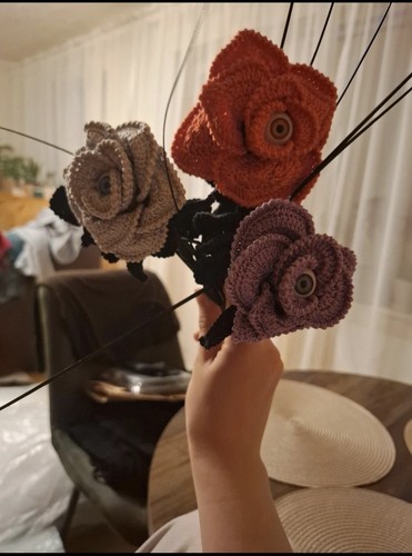 Handmade crochet rose flower - crochet,