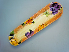 Hand-Painted Ceramic Garlic Bread Serving Dish 38cm/15inch long by Orangery