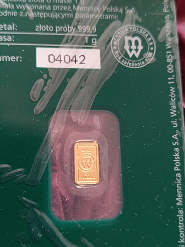 Gold bar 999 fine - 999.9,