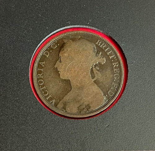 Queen victoria one penny - victoria,