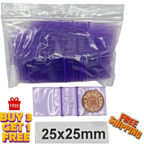 100 reusable 25x25mm - reusable, purple