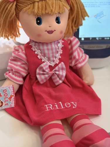 Personalised rag doll 50cm - personalised,