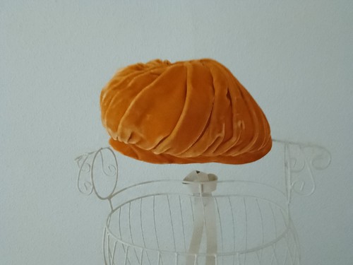 Vintage 60s hat orange - 60s,