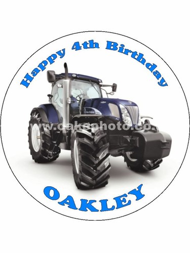 Tractor edible icing cake - edible,