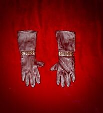 Ladies Chocolate Brown Size S/M Real Leather Marks and Spencer Long Gloves