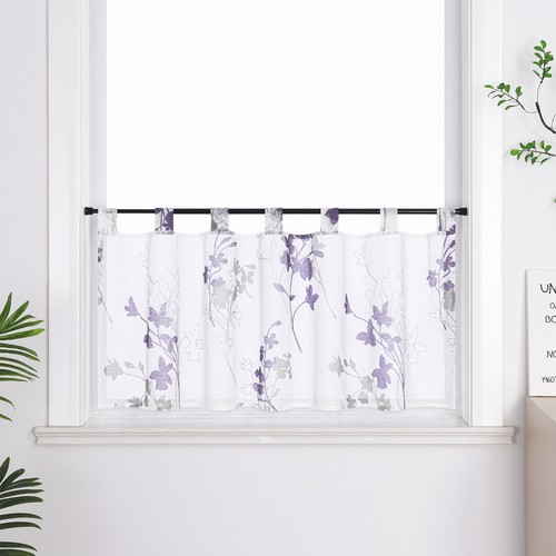 Floral cafe net curtains - cafe,