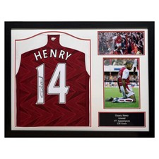 Thierry Henry Signed Framed Arsenal Football Shirt Genuine with COA FREE P&P