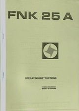 TOS Finessa FNK 25A Turret Milling Machine Manual