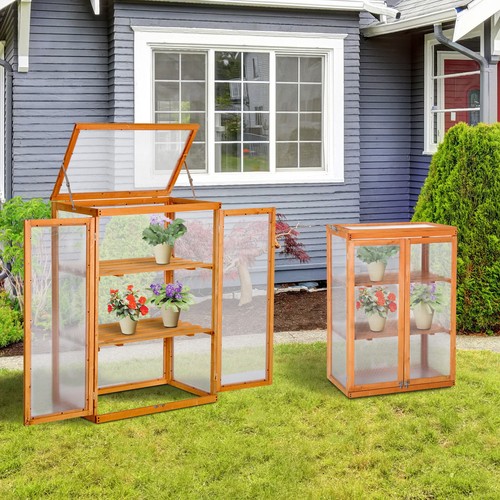 Mini wood greenhouse - greenhouse, cold