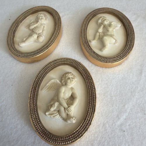 Vintage mini cameo - cameo, angel