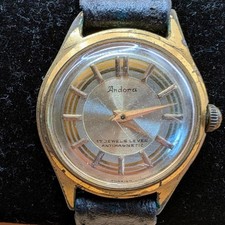 Rare vintage Andora 17 jewel antimagnetic manual watch. Gold filled. Working