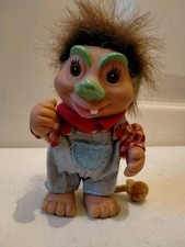 Rare vintage TROLDERIK troll doll Denmark 1990s 12 cm.moving head arms and feet.