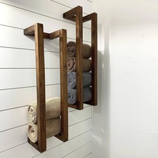 Vertical Wooden Towel Holder