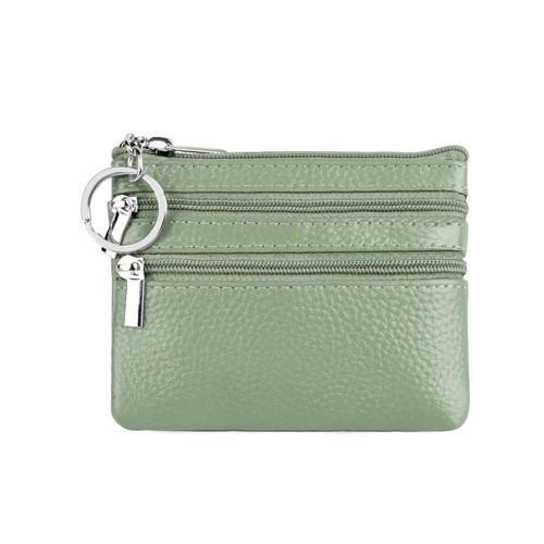 Genuine soft leather zip coin - genuine,