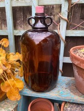 Demijohn Brown Glass Bottle Wine/Beer Double Handled 5 litre/ 1 gallon Free bung