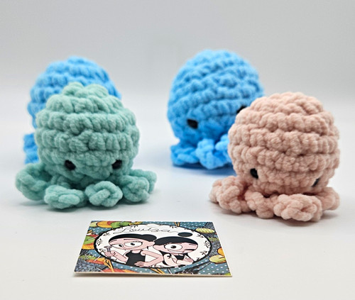 Handmade crochet octopus plush - handmade,