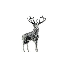 Stag pewter lapel pin - lapel,