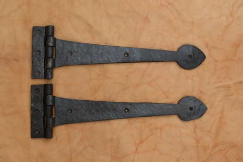 Handmade iron hinges head - iron, burn