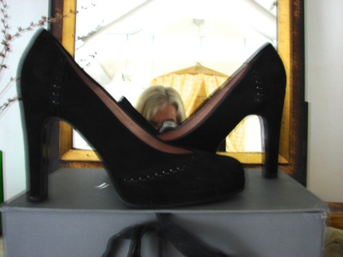 Jigsaw suede court shoes - suede,