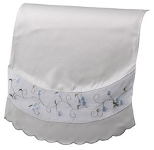 Chair Back Cream Embroidered Blue Flower Sofa Furniture Antimacassar SECONDS